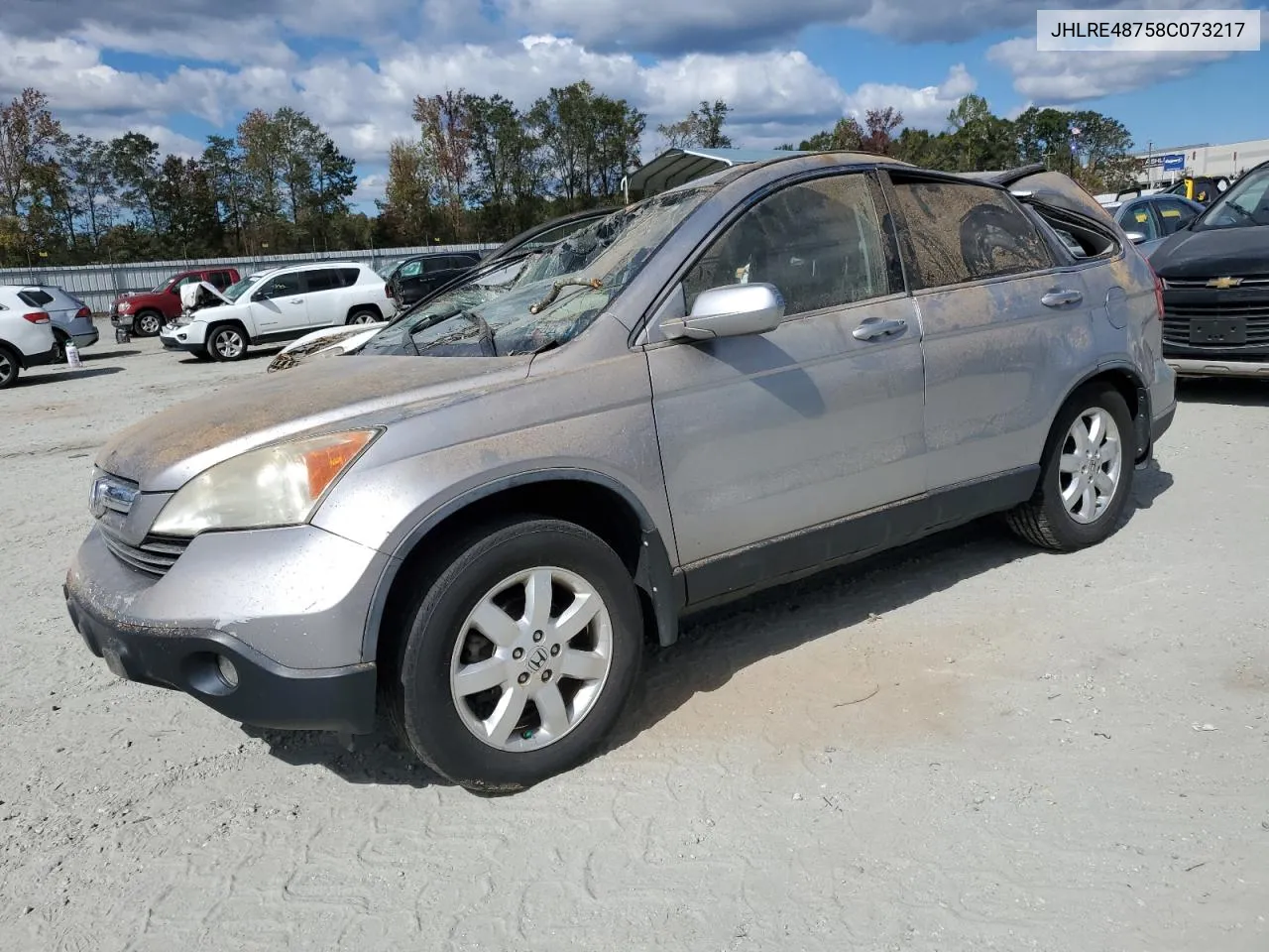 2008 Honda Cr-V Exl VIN: JHLRE48758C073217 Lot: 74997054