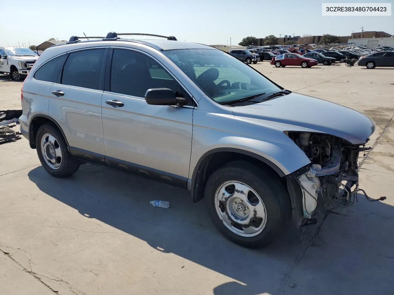 2008 Honda Cr-V Lx VIN: 3CZRE38348G704423 Lot: 75002964