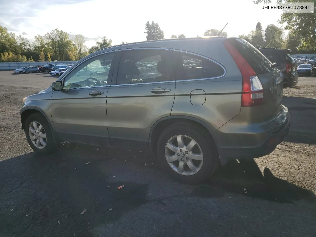 2008 Honda Cr-V Exl VIN: JHLRE48778C078841 Lot: 75222224