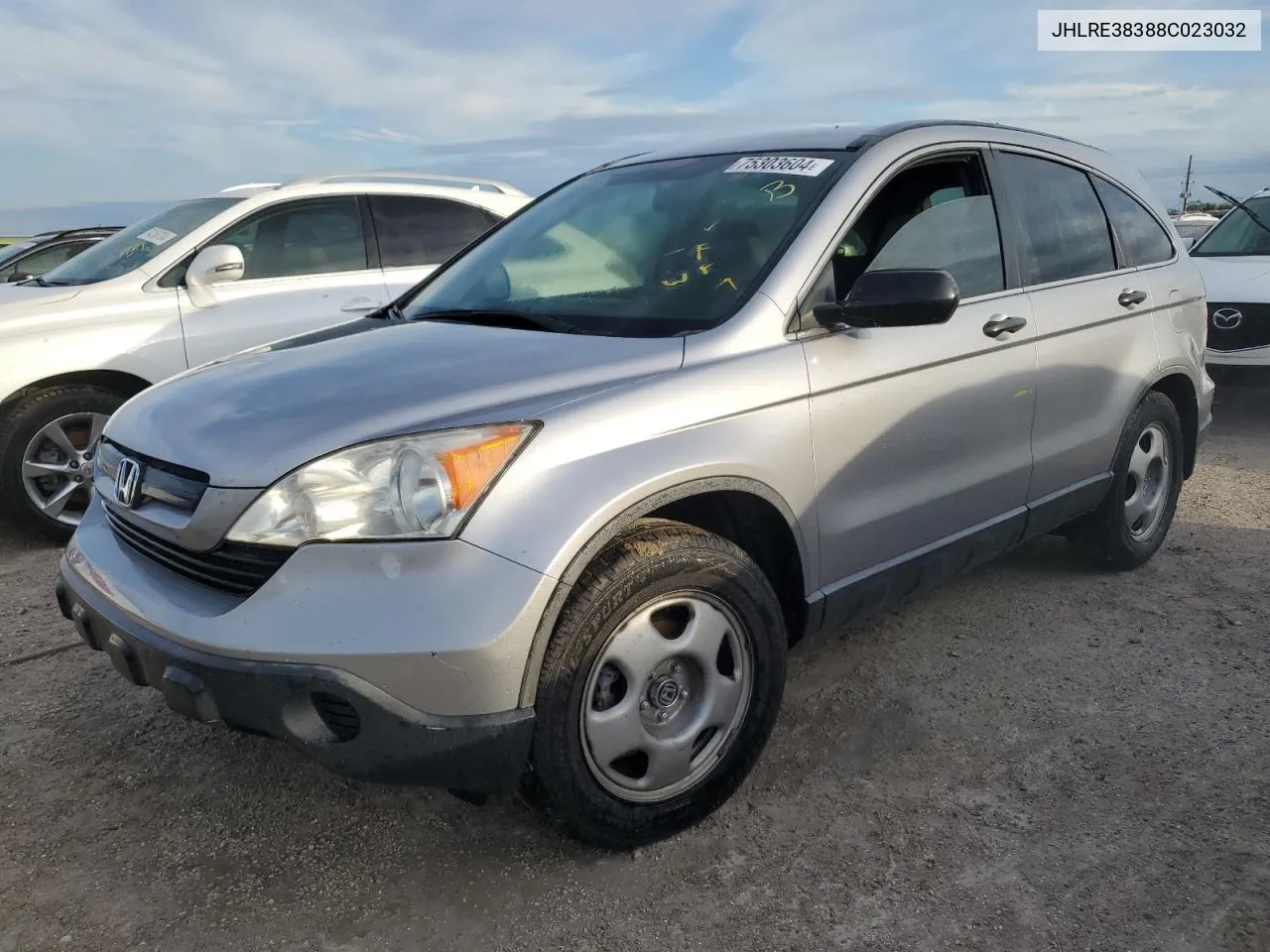 2008 Honda Cr-V Lx VIN: JHLRE38388C023032 Lot: 75303604