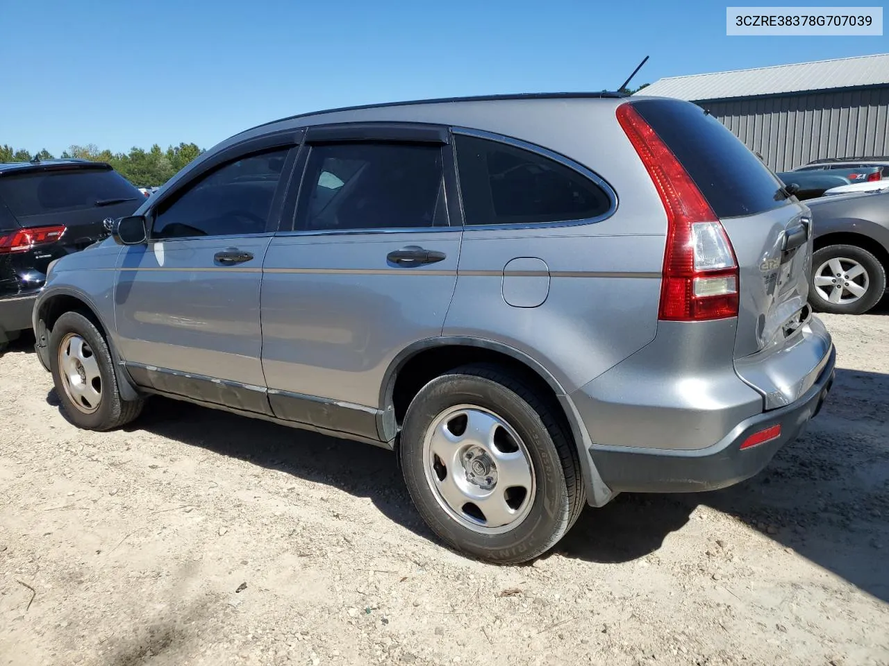 2008 Honda Cr-V Lx VIN: 3CZRE38378G707039 Lot: 75458524