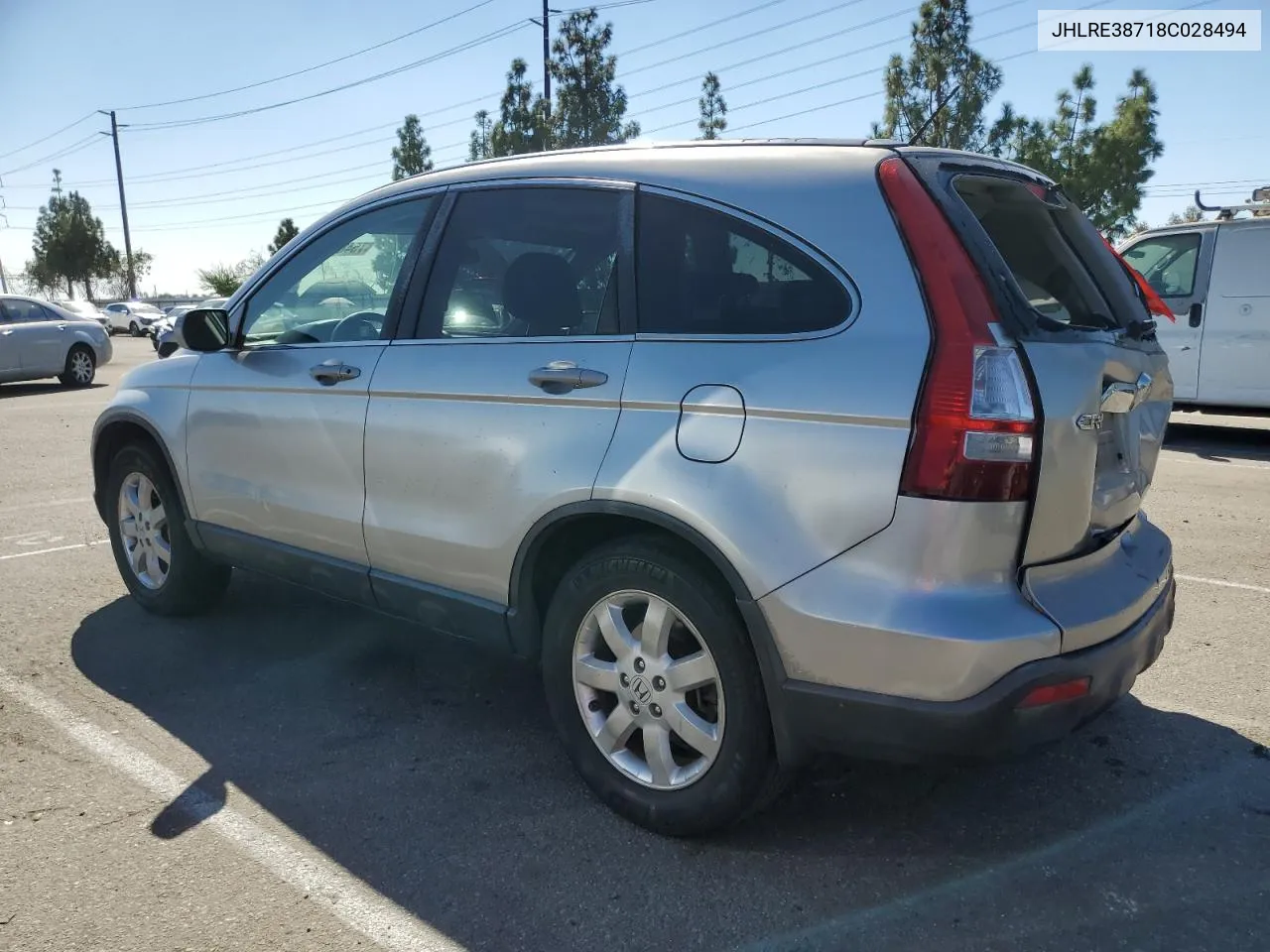 JHLRE38718C028494 2008 Honda Cr-V Exl