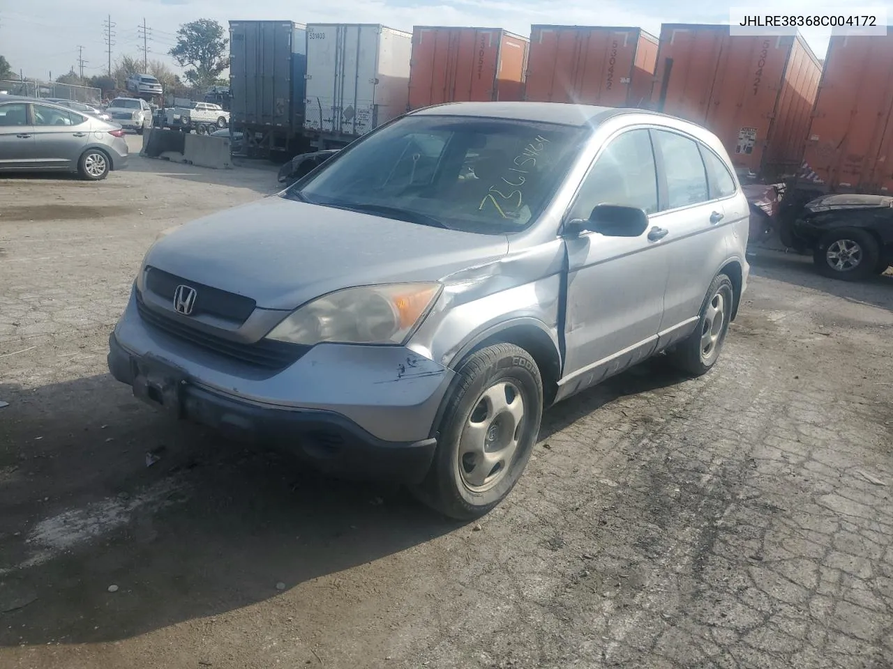 2008 Honda Cr-V Lx VIN: JHLRE38368C004172 Lot: 75615464