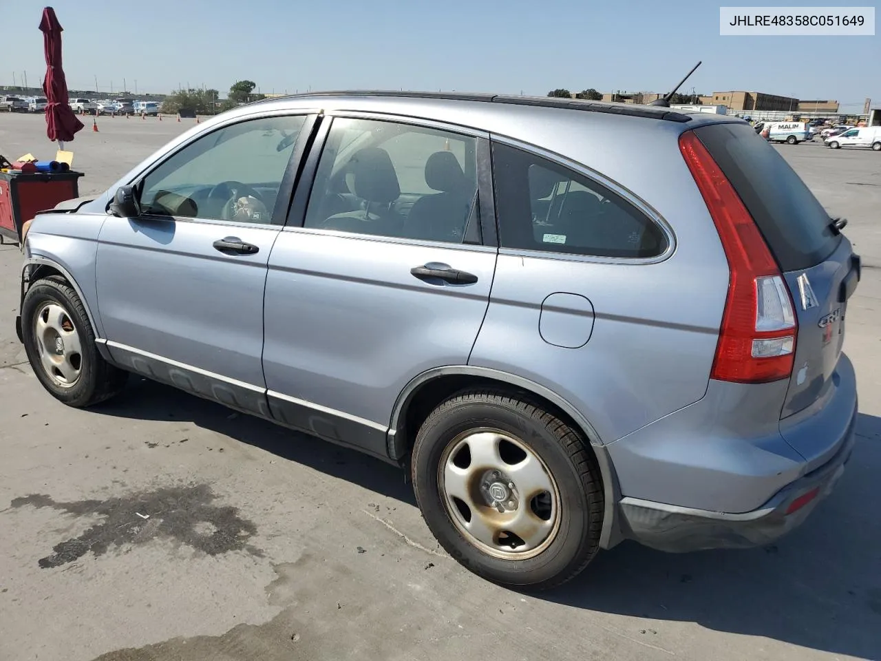 2008 Honda Cr-V Lx VIN: JHLRE48358C051649 Lot: 75733734