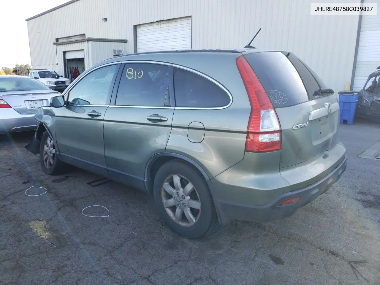 2008 Honda Cr-V Exl VIN: JHLRE48758C039827 Lot: 75881764