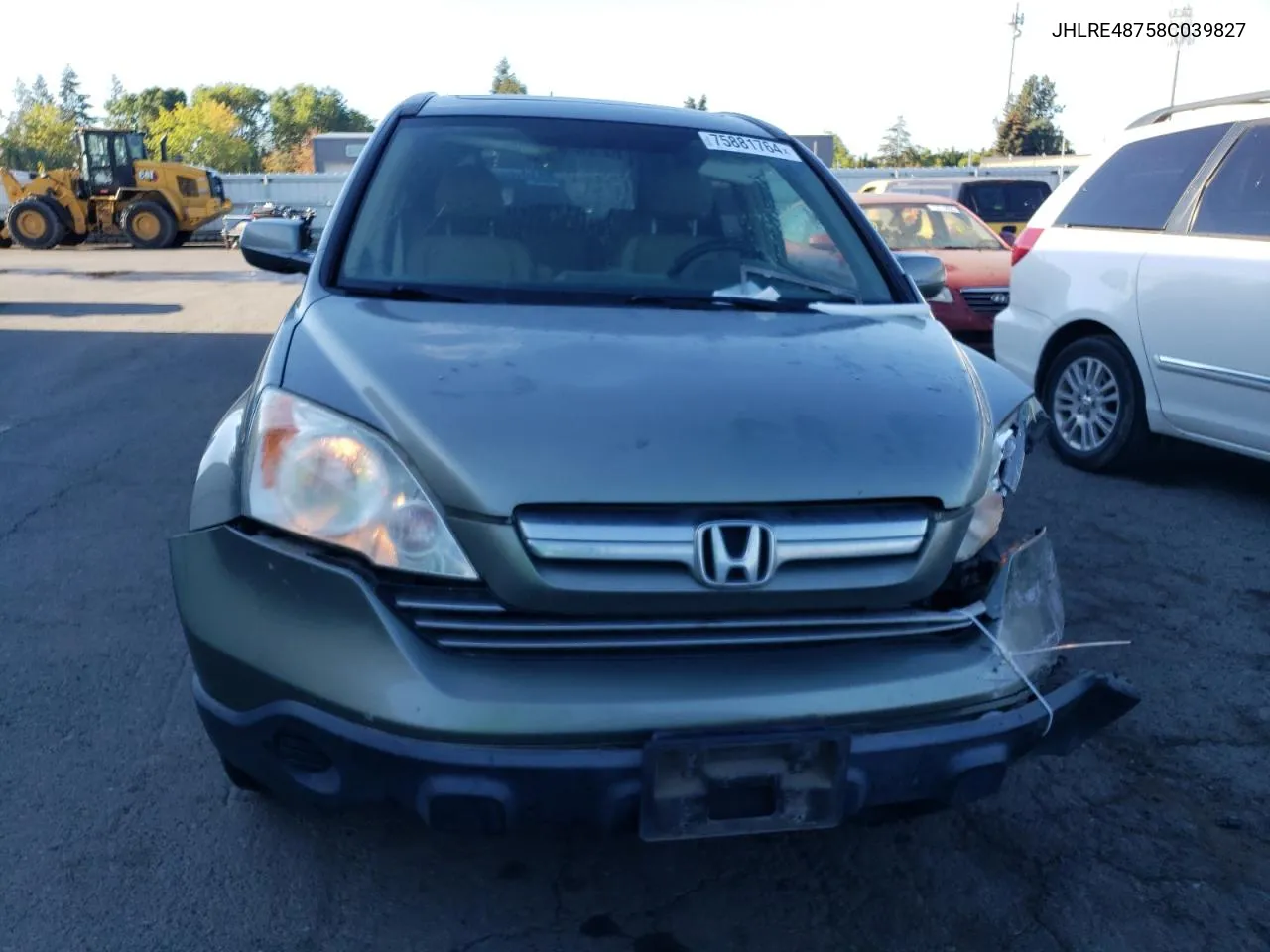 2008 Honda Cr-V Exl VIN: JHLRE48758C039827 Lot: 75881764