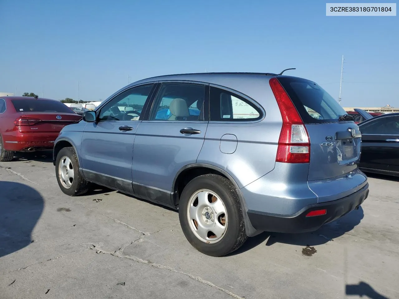 2008 Honda Cr-V Lx VIN: 3CZRE38318G701804 Lot: 75939834