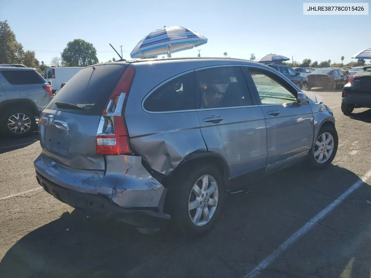 2008 Honda Cr-V Exl VIN: JHLRE38778C015426 Lot: 76059894