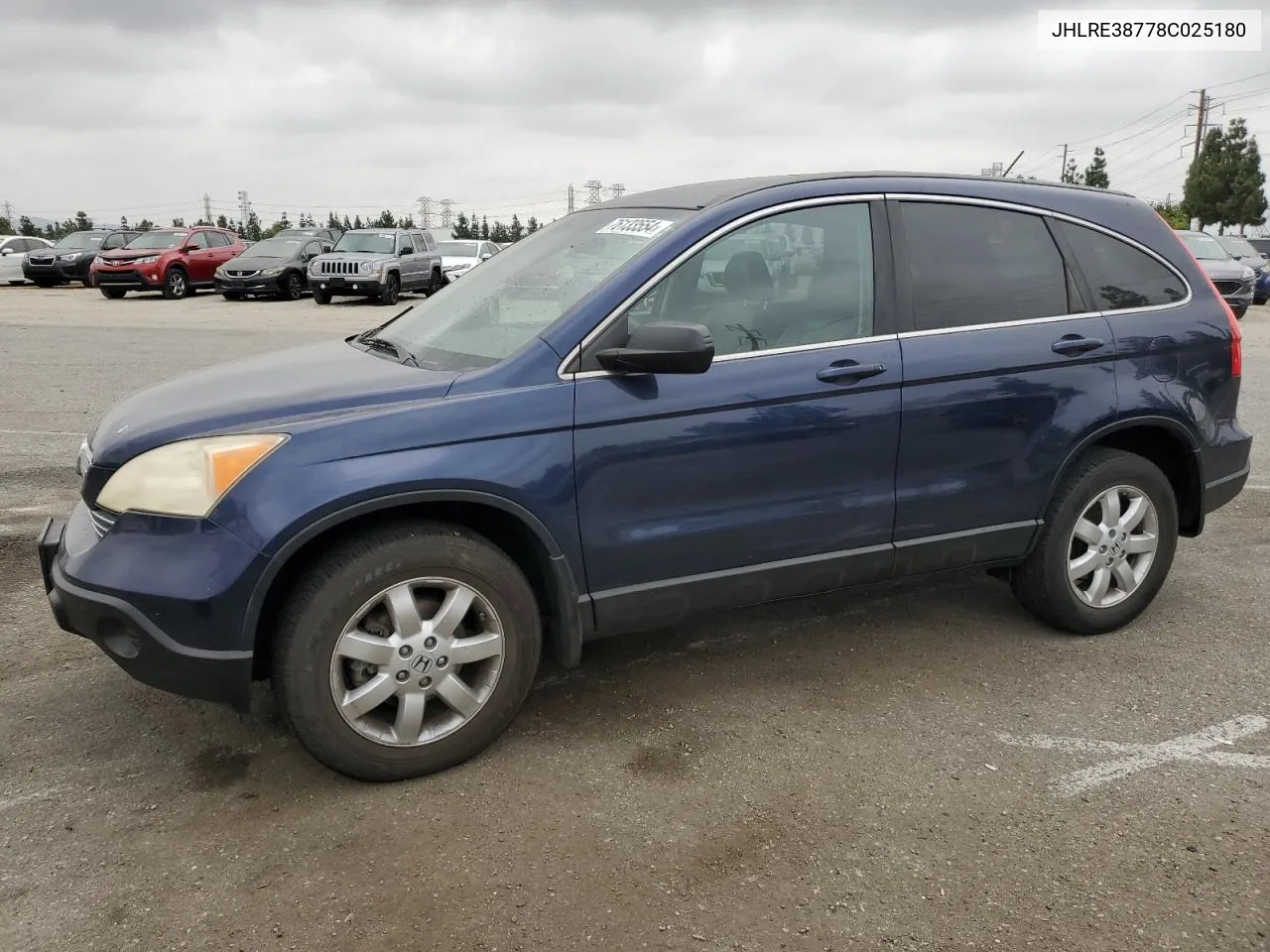 2008 Honda Cr-V Exl VIN: JHLRE38778C025180 Lot: 76133554