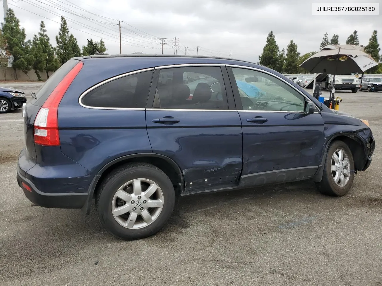 2008 Honda Cr-V Exl VIN: JHLRE38778C025180 Lot: 76133554