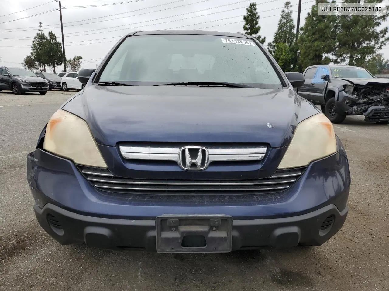 2008 Honda Cr-V Exl VIN: JHLRE38778C025180 Lot: 76133554