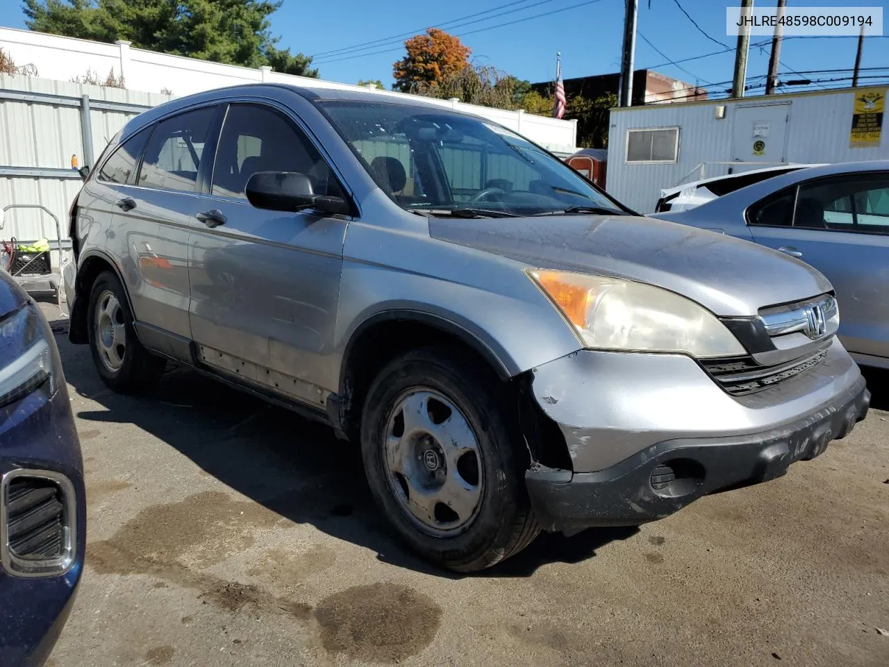 2008 Honda Cr-V Ex VIN: JHLRE48598C009194 Lot: 76193914