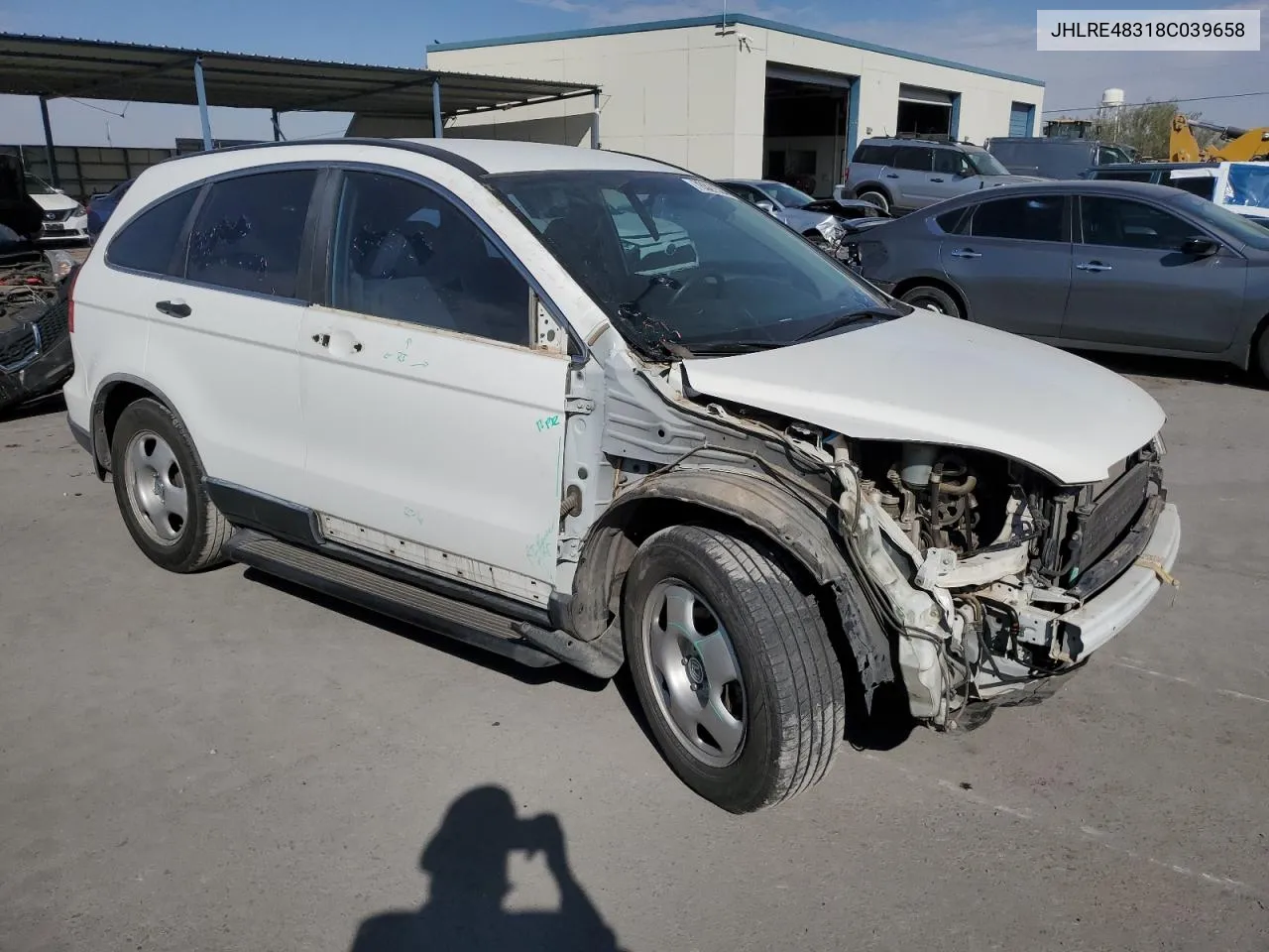 2008 Honda Cr-V Lx VIN: JHLRE48318C039658 Lot: 76327584