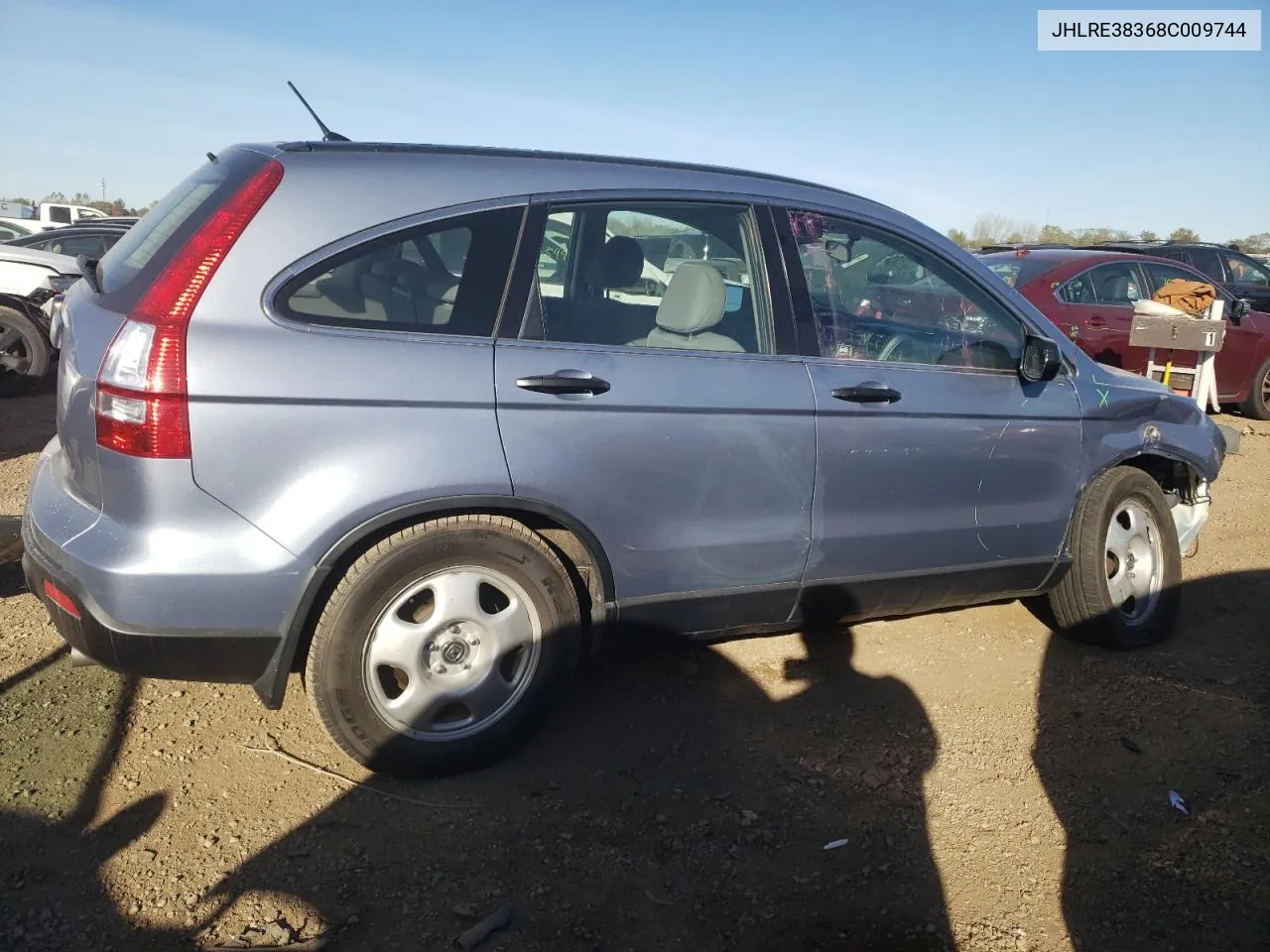 2008 Honda Cr-V Lx VIN: JHLRE38368C009744 Lot: 76344564