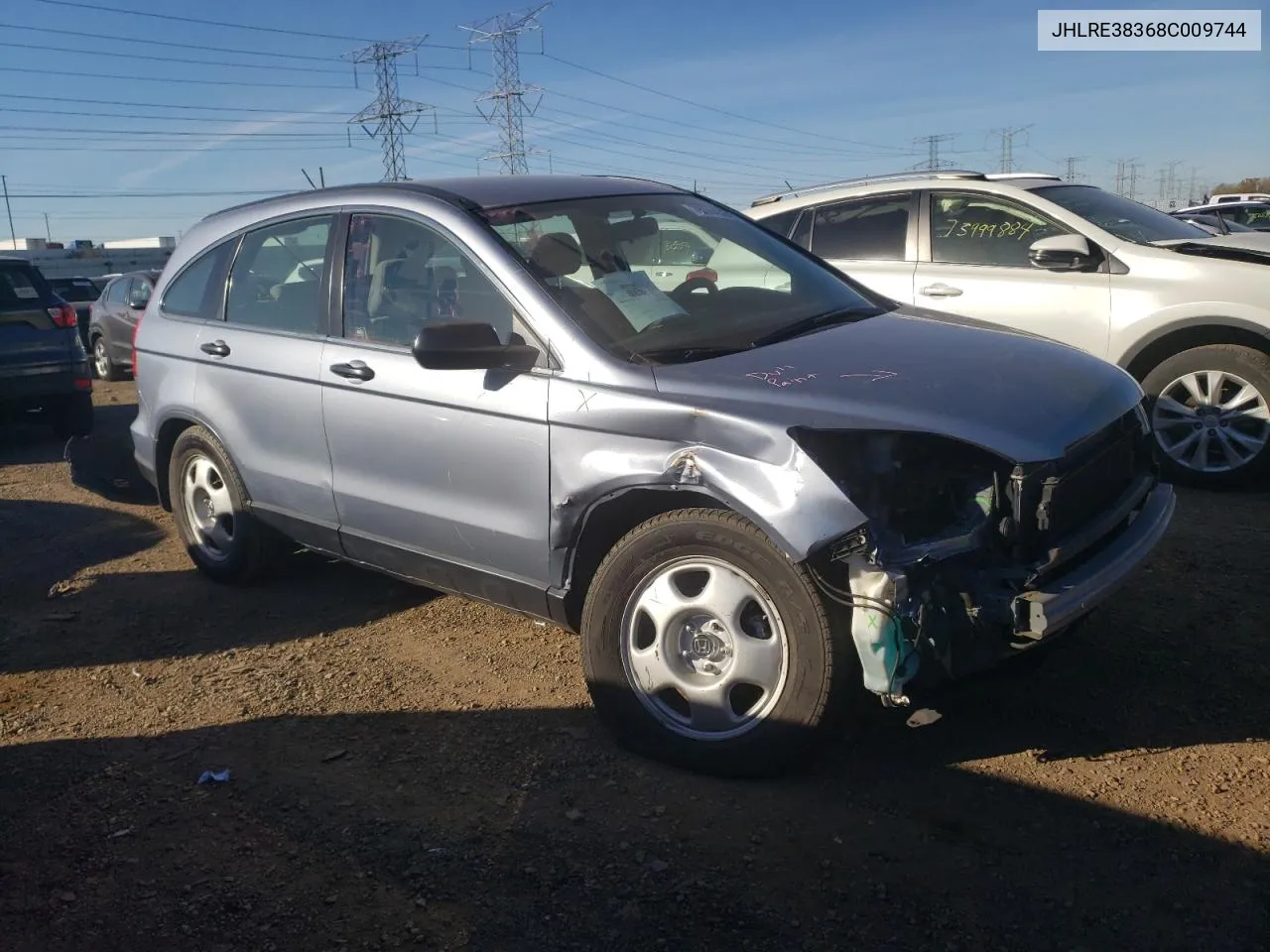 JHLRE38368C009744 2008 Honda Cr-V Lx