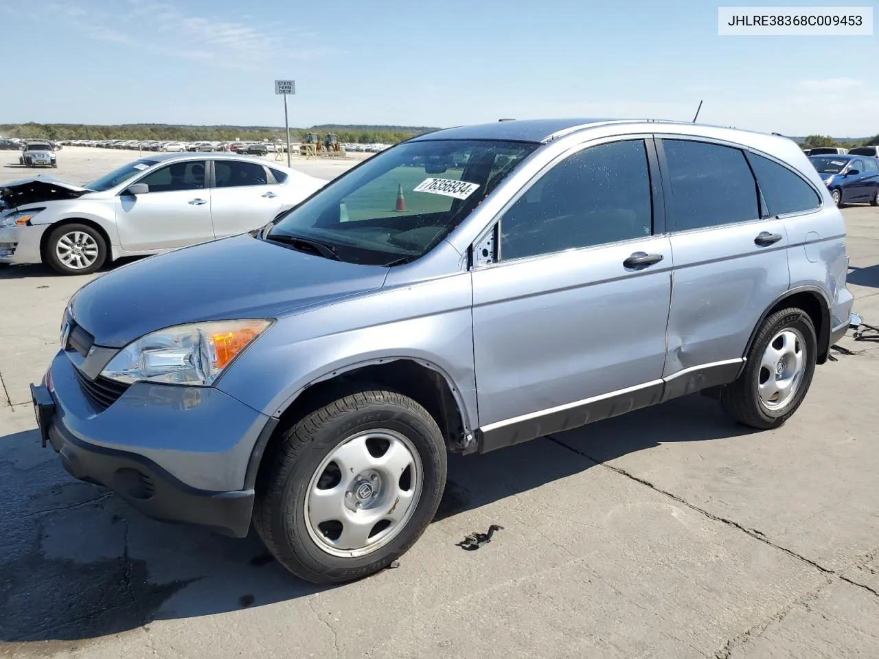 2008 Honda Cr-V Lx VIN: JHLRE38368C009453 Lot: 76356934