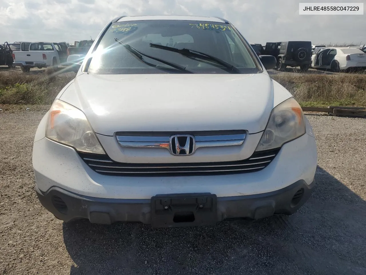 2008 Honda Cr-V Ex VIN: JHLRE48558C047229 Lot: 76454534