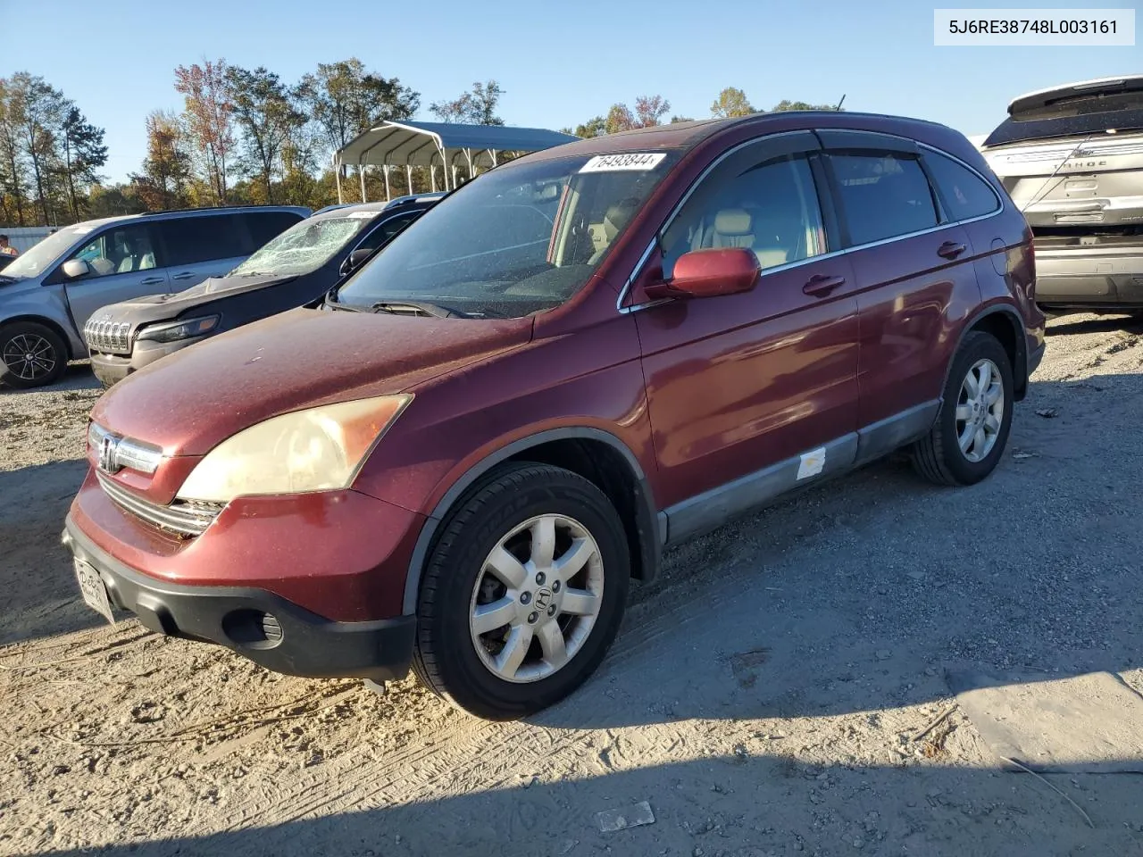 2008 Honda Cr-V Exl VIN: 5J6RE38748L003161 Lot: 76493844