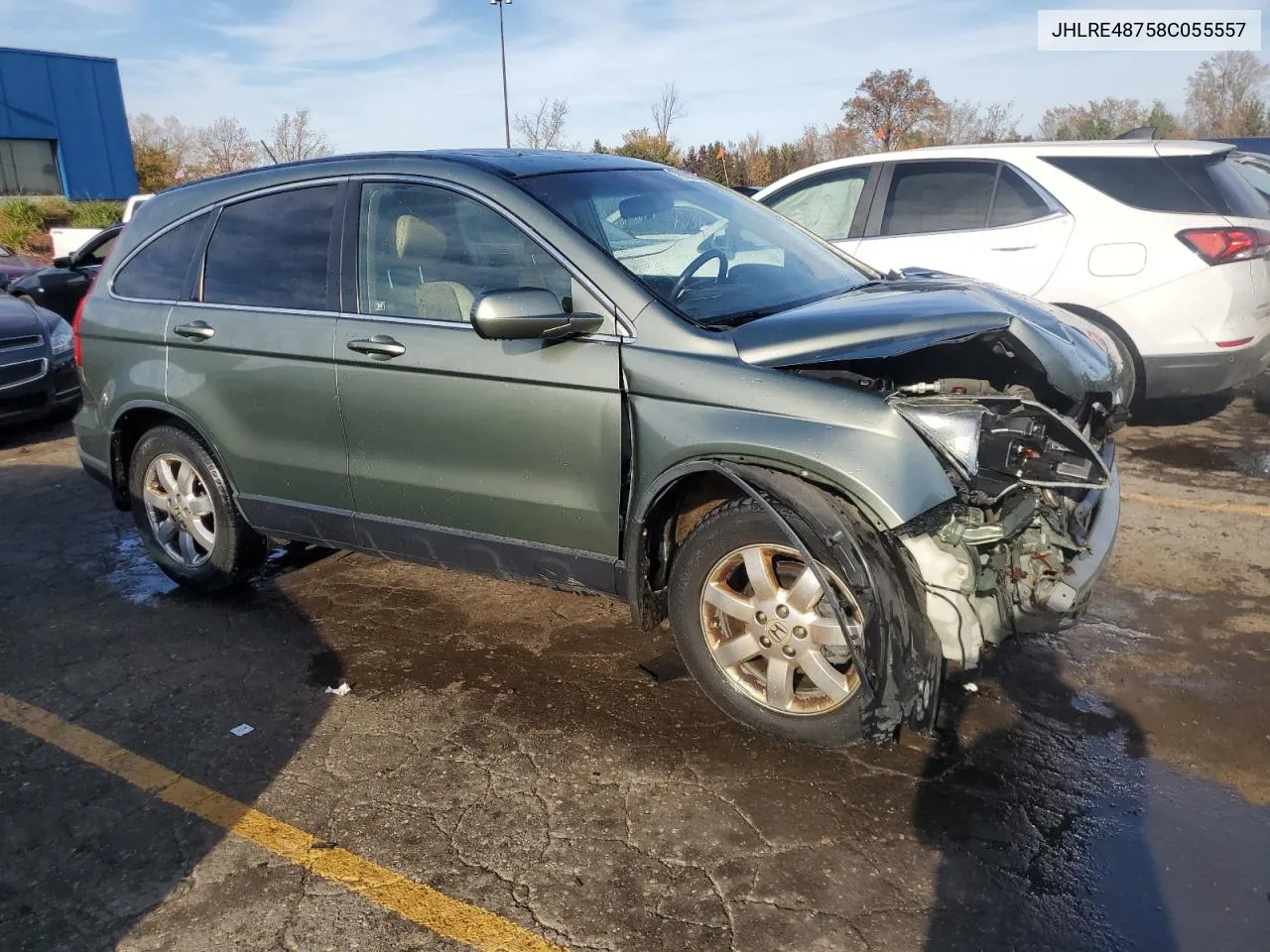 2008 Honda Cr-V Exl VIN: JHLRE48758C055557 Lot: 76820554