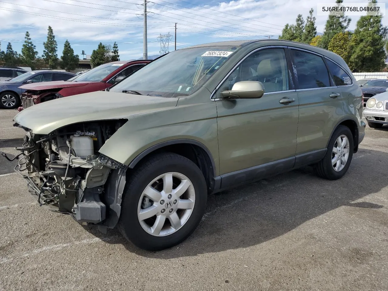 2008 Honda Cr-V Exl VIN: 5J6RE48768L048687 Lot: 76857324