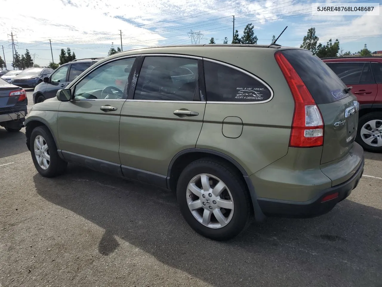 2008 Honda Cr-V Exl VIN: 5J6RE48768L048687 Lot: 76857324