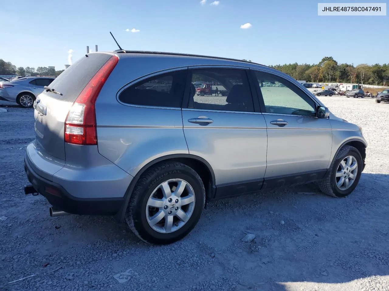 2008 Honda Cr-V Exl VIN: JHLRE48758C047491 Lot: 76870764