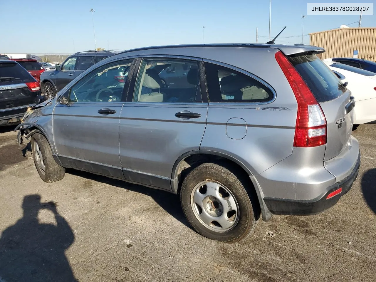 2008 Honda Cr-V Lx VIN: JHLRE38378C028707 Lot: 76987844