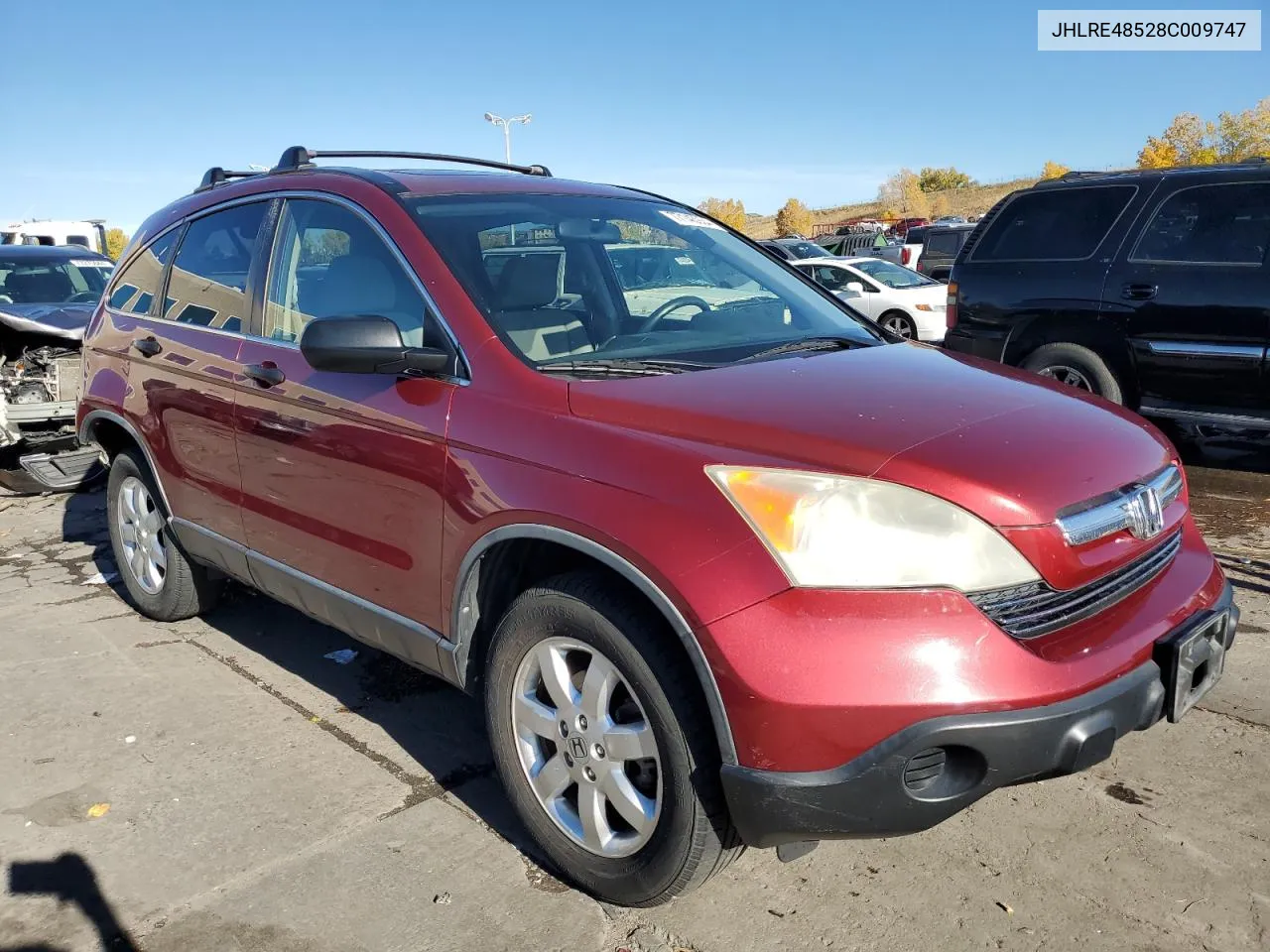 2008 Honda Cr-V Ex VIN: JHLRE48528C009747 Lot: 77143934