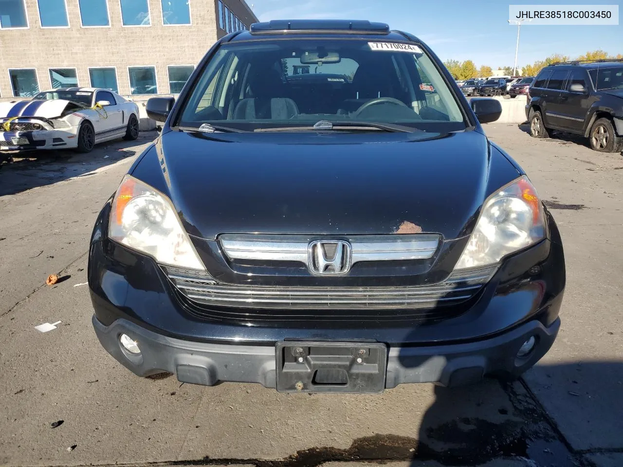 2008 Honda Cr-V Ex VIN: JHLRE38518C003450 Lot: 77170024