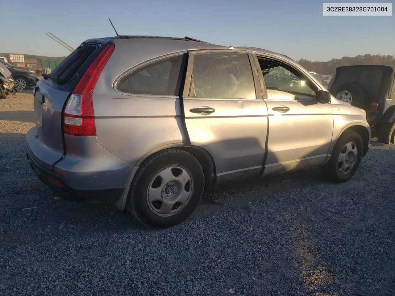 2008 Honda Cr-V Lx VIN: 3CZRE38328G701004 Lot: 77252584