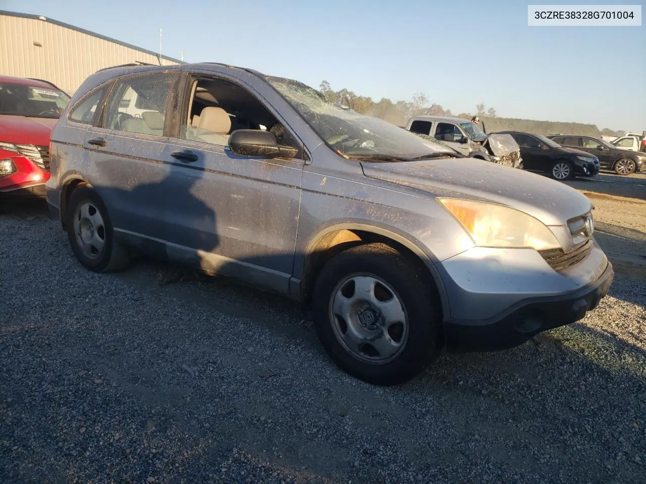 2008 Honda Cr-V Lx VIN: 3CZRE38328G701004 Lot: 77252584