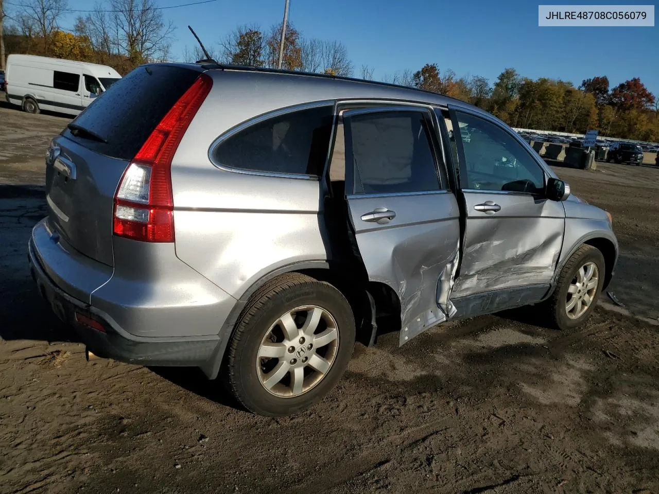 2008 Honda Cr-V Exl VIN: JHLRE48708C056079 Lot: 77399894