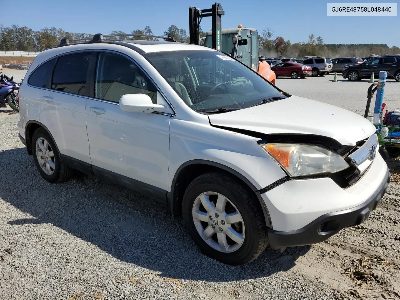 2008 Honda Cr-V Exl VIN: 5J6RE48758L048440 Lot: 77441124