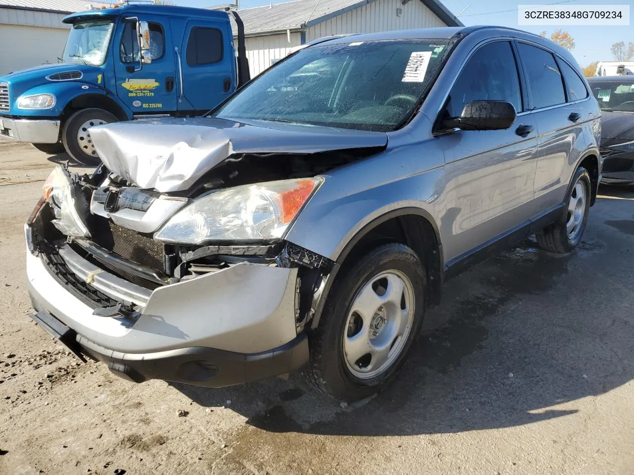 2008 Honda Cr-V Lx VIN: 3CZRE38348G709234 Lot: 77443924