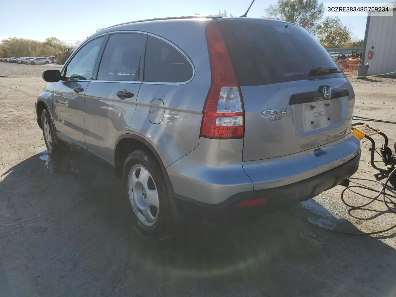 2008 Honda Cr-V Lx VIN: 3CZRE38348G709234 Lot: 77443924