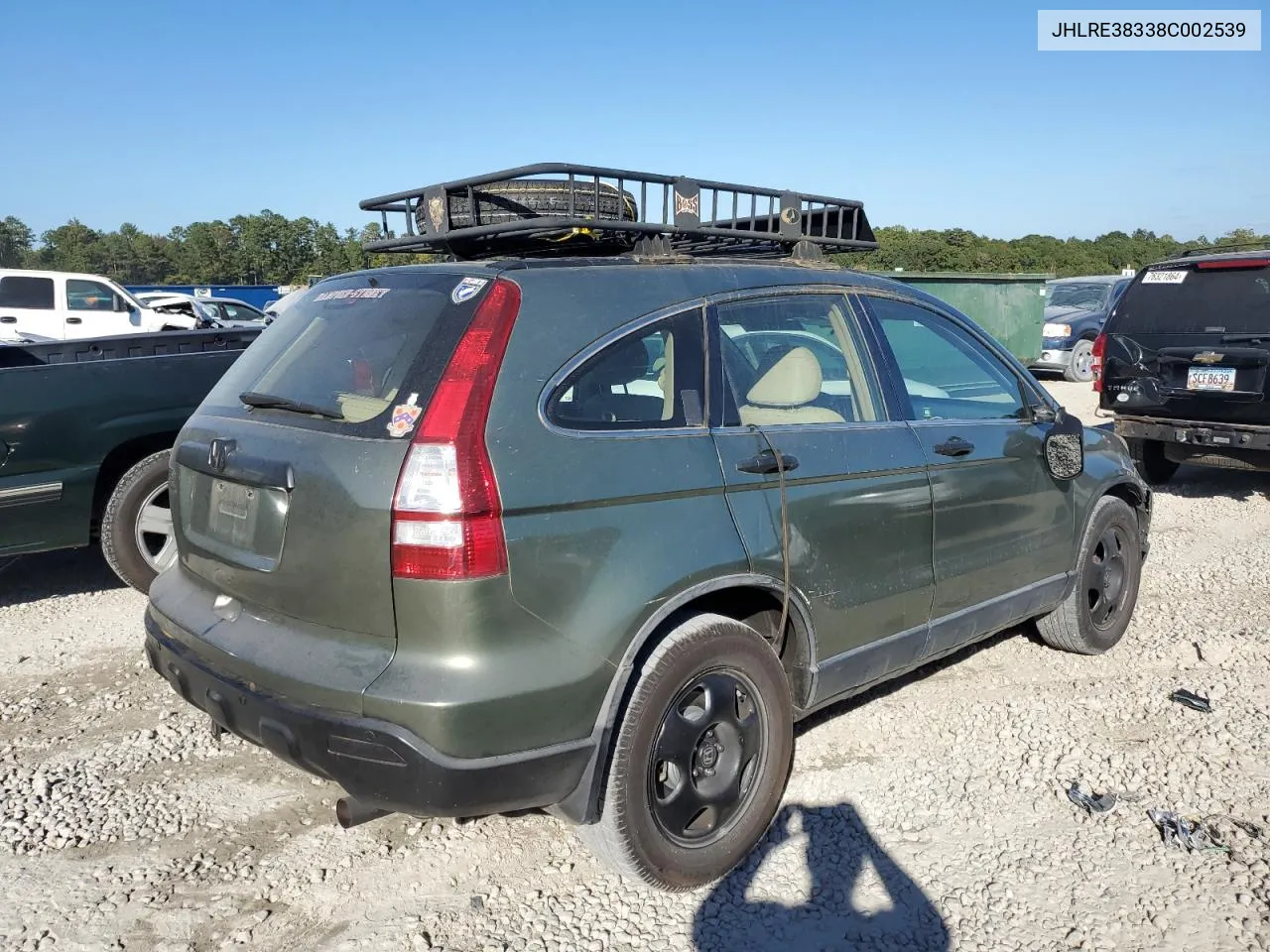 2008 Honda Cr-V Lx VIN: JHLRE38338C002539 Lot: 77523164