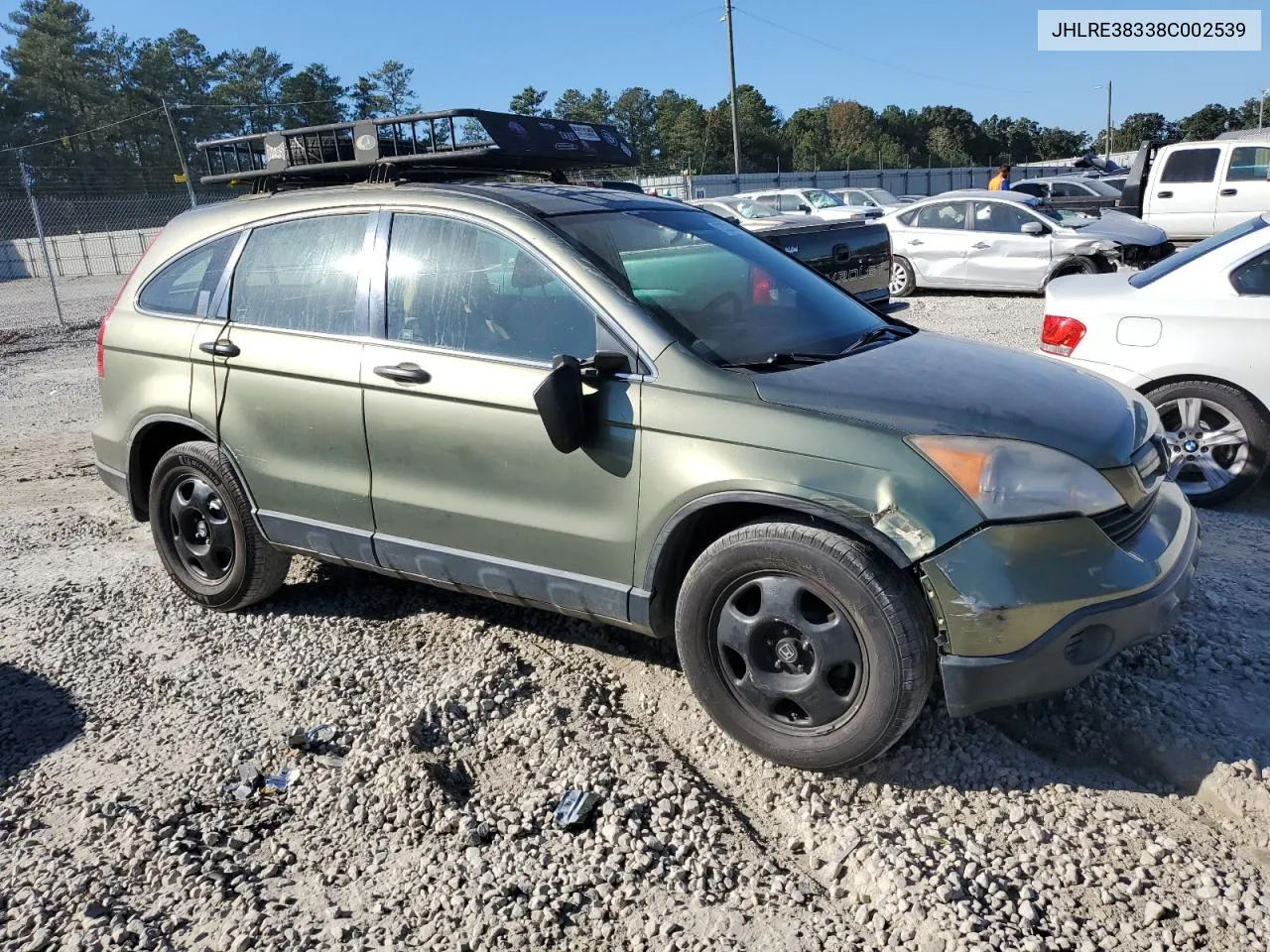 2008 Honda Cr-V Lx VIN: JHLRE38338C002539 Lot: 77523164