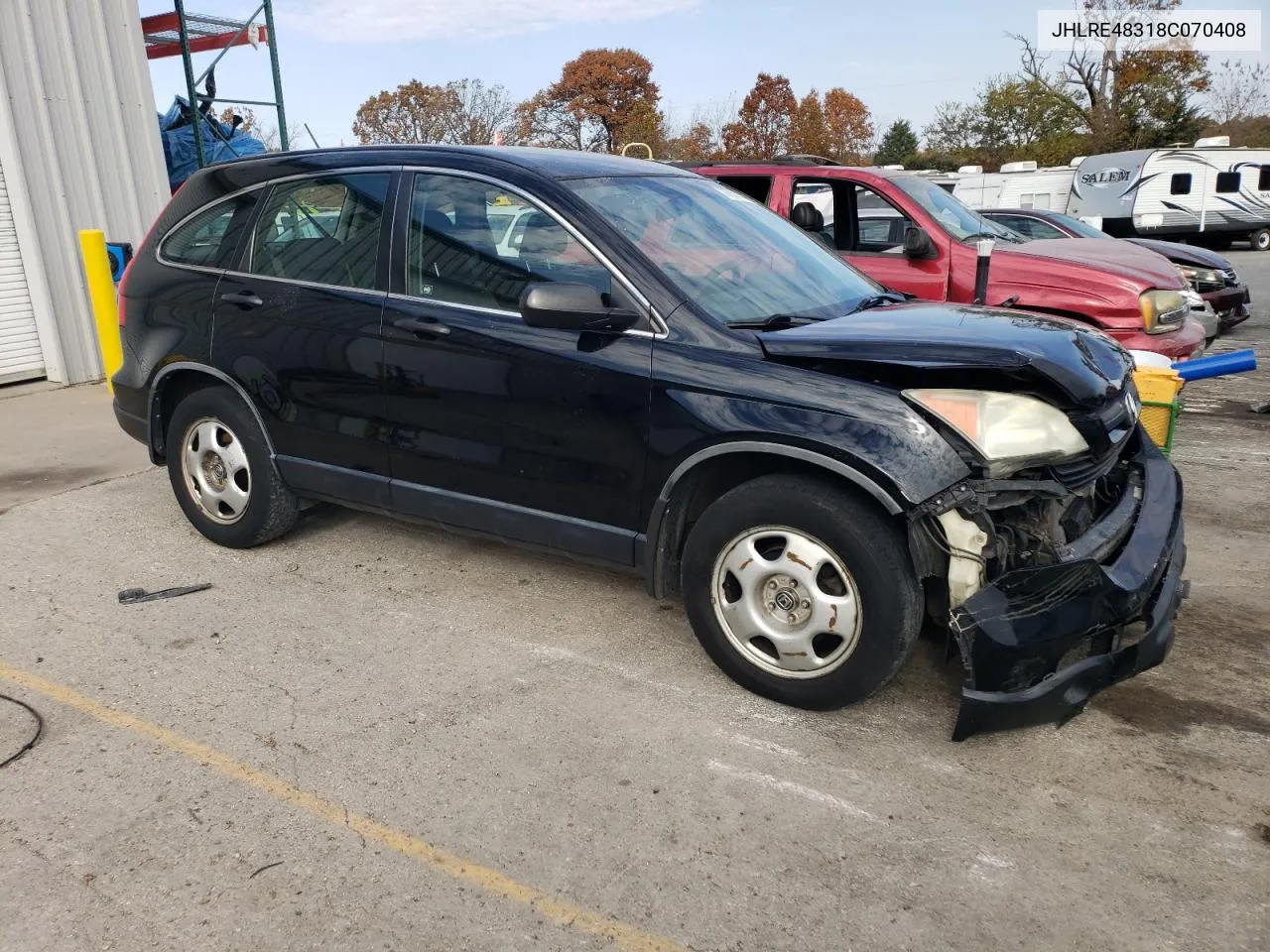 2008 Honda Cr-V Lx VIN: JHLRE48318C070408 Lot: 77551354