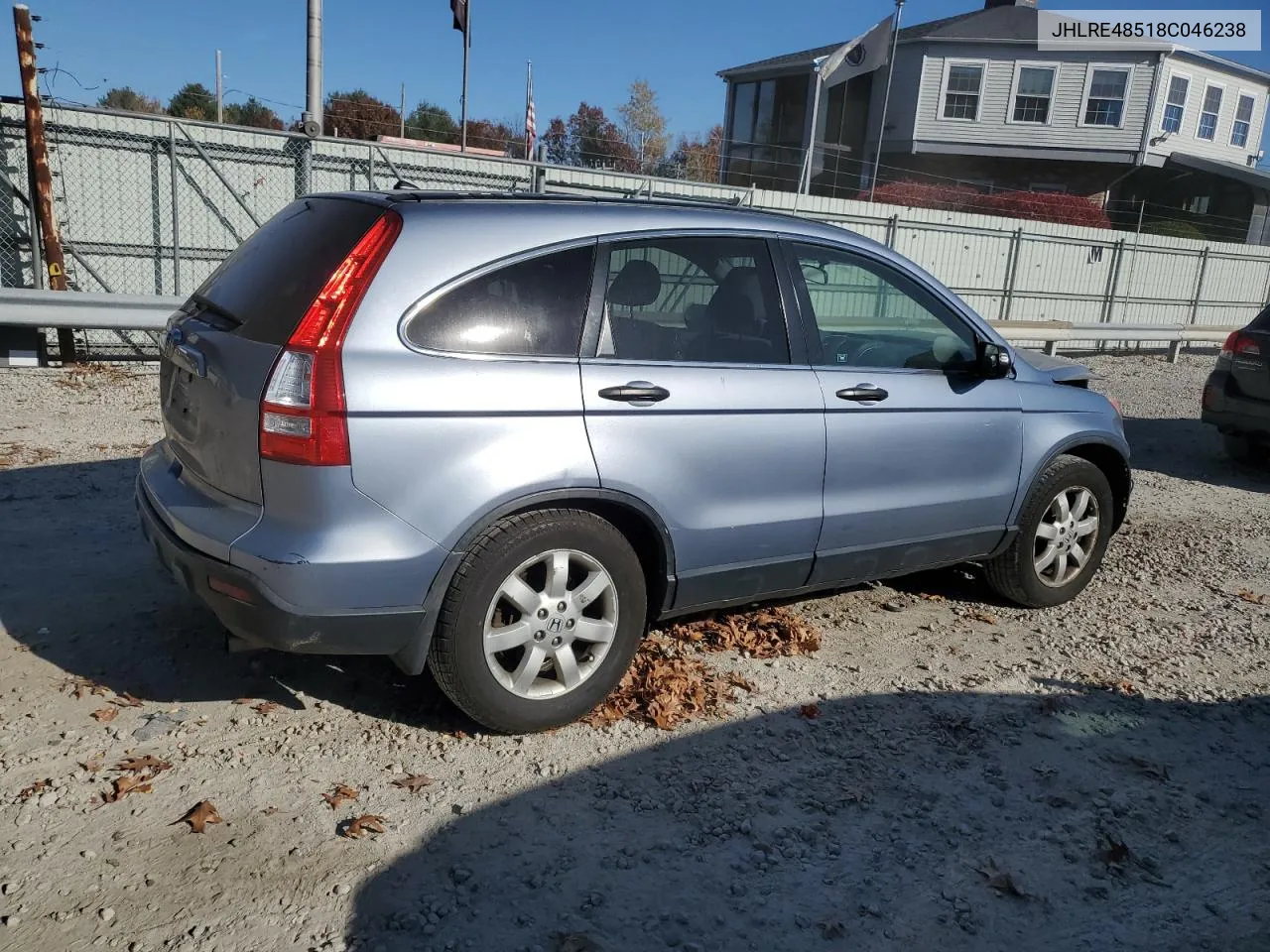 2008 Honda Cr-V Ex VIN: JHLRE48518C046238 Lot: 77796164