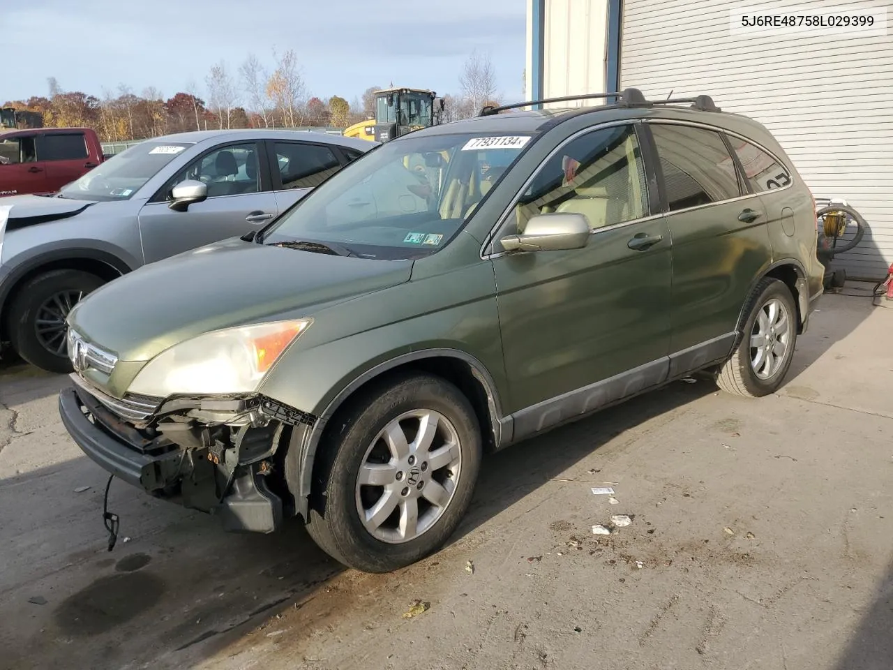 2008 Honda Cr-V Exl VIN: 5J6RE48758L029399 Lot: 77931134