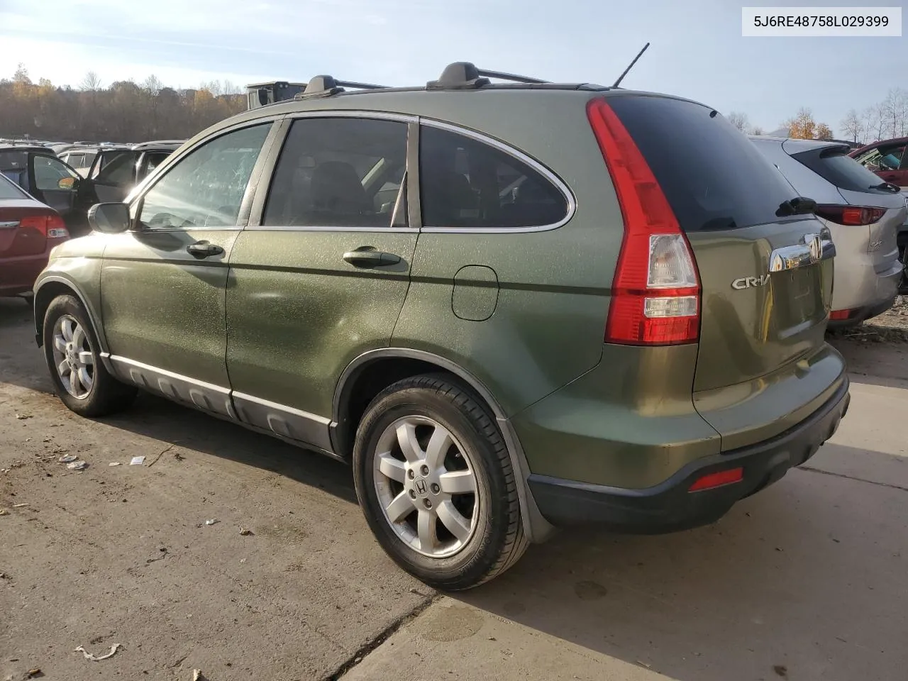 2008 Honda Cr-V Exl VIN: 5J6RE48758L029399 Lot: 77931134