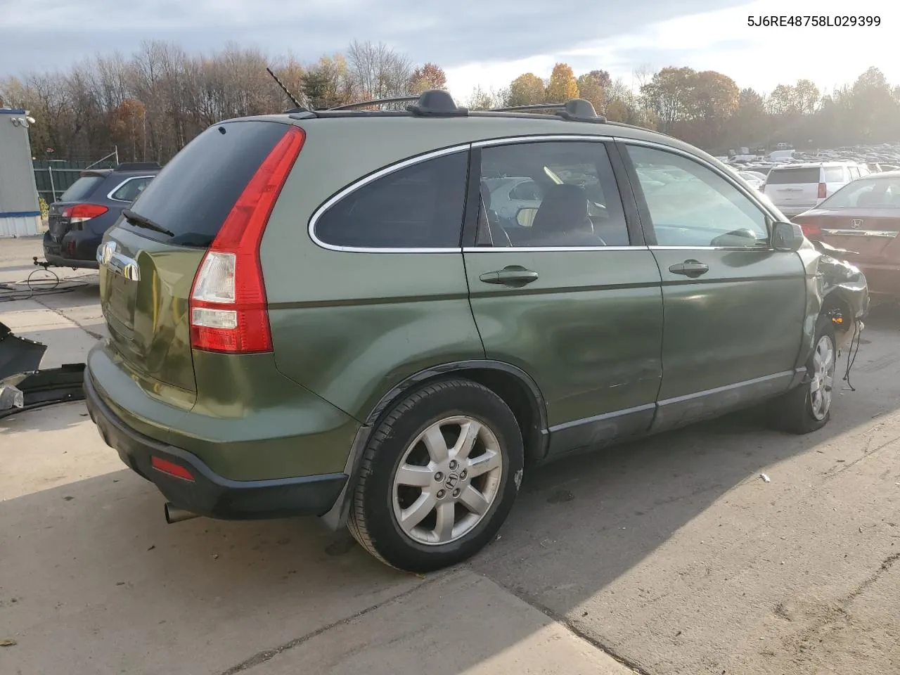 2008 Honda Cr-V Exl VIN: 5J6RE48758L029399 Lot: 77931134