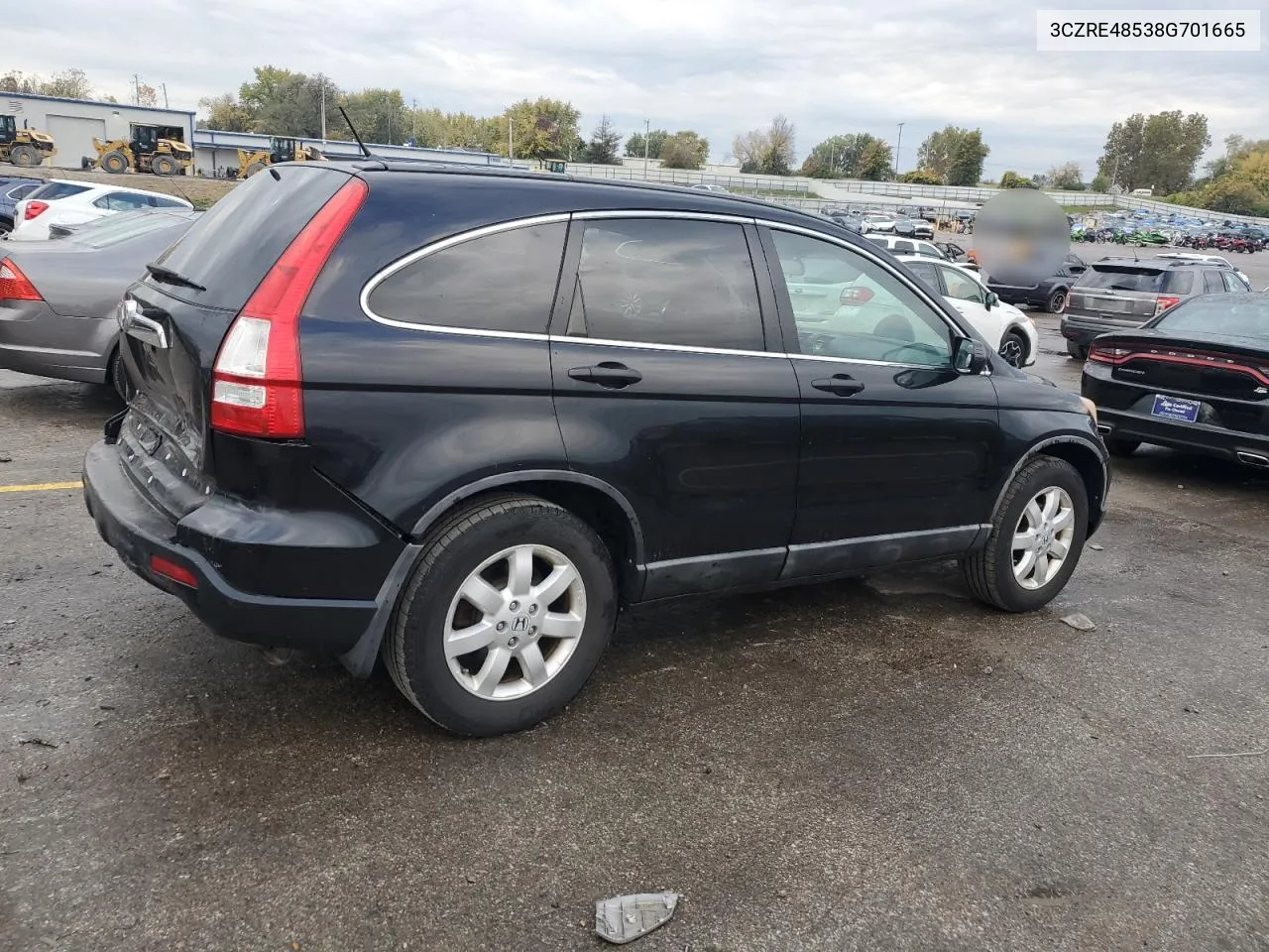 2008 Honda Cr-V Ex VIN: 3CZRE48538G701665 Lot: 77958114