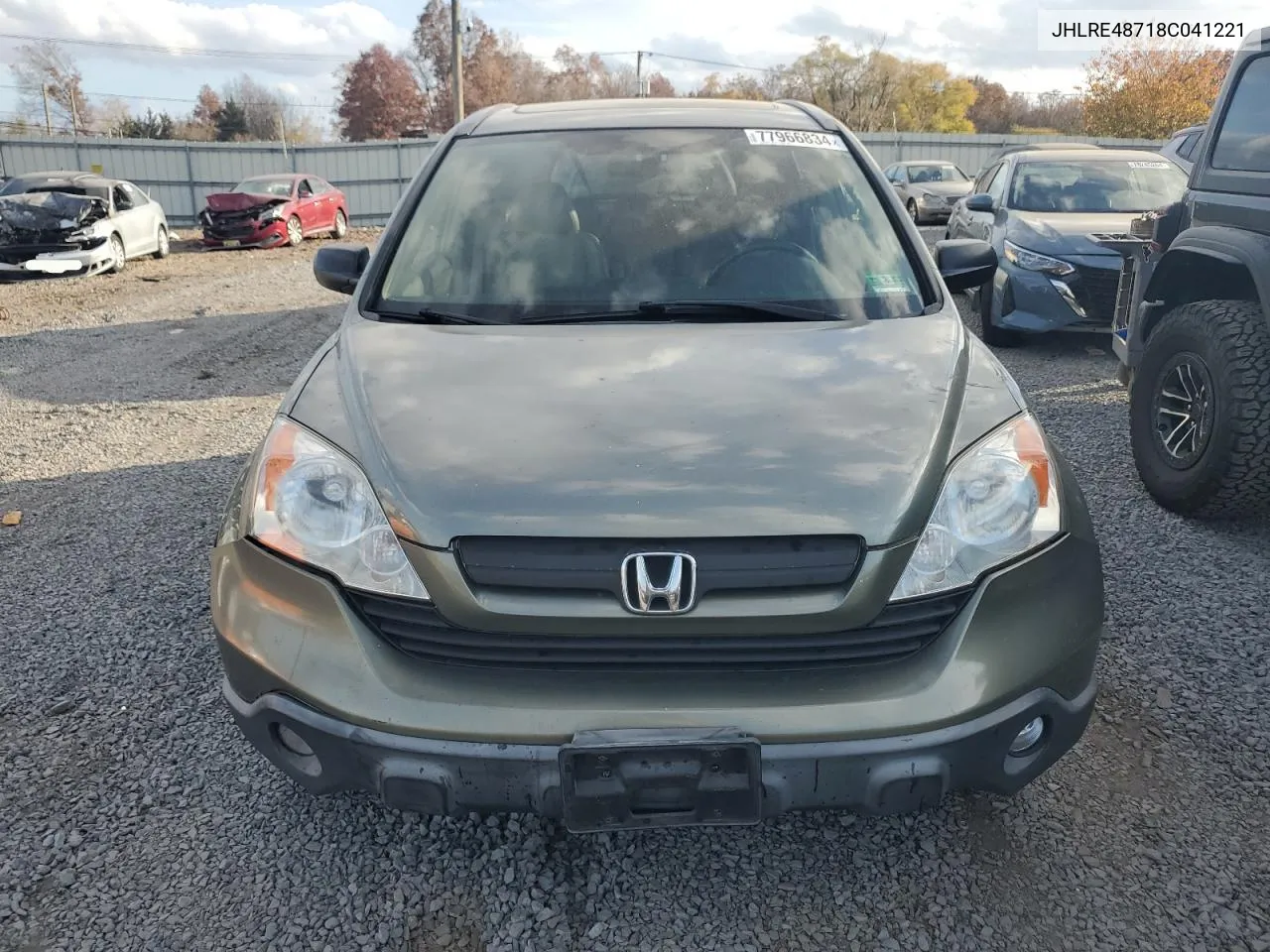 2008 Honda Cr-V Exl VIN: JHLRE48718C041221 Lot: 77966834