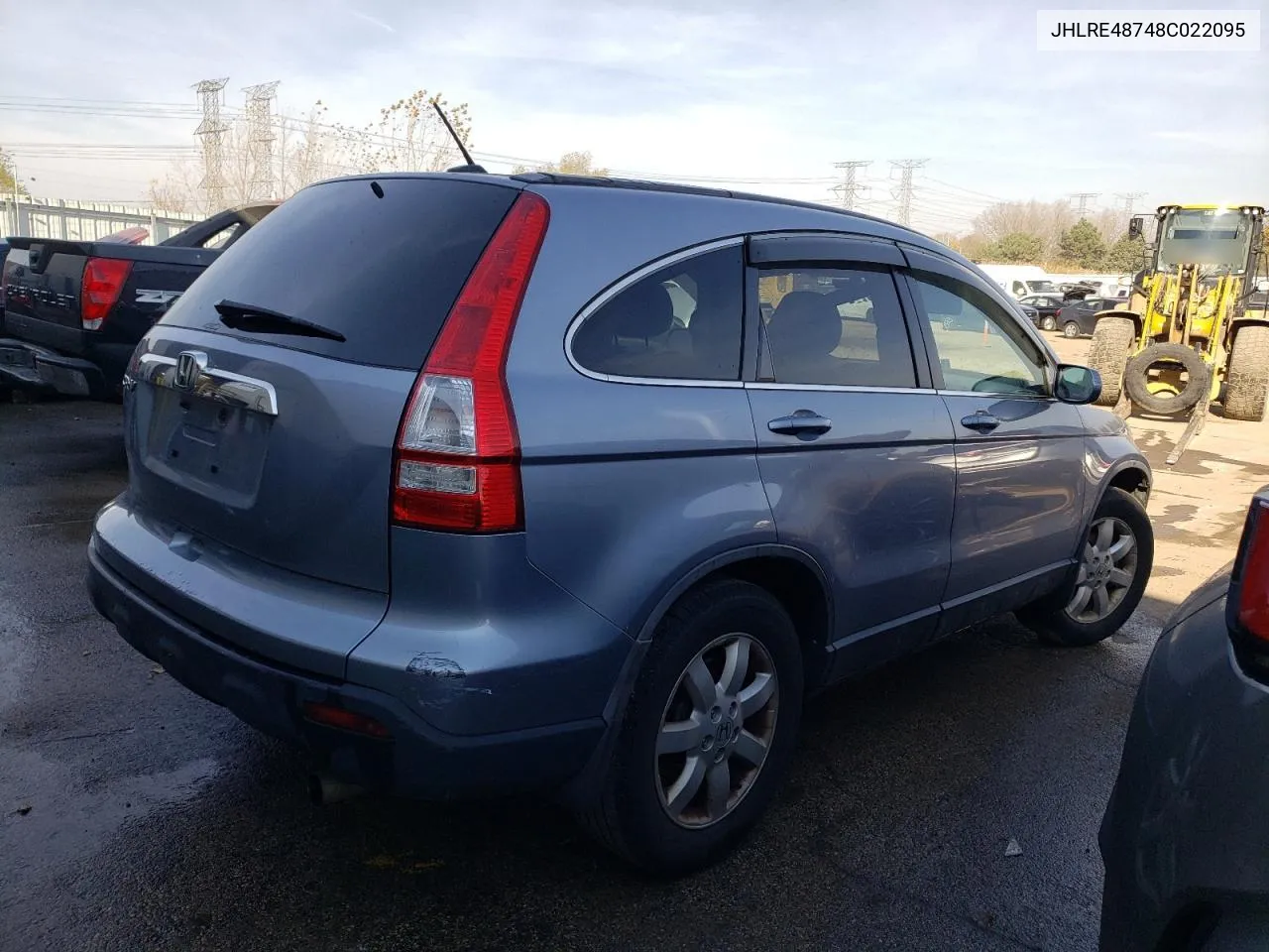 2008 Honda Cr-V Exl VIN: JHLRE48748C022095 Lot: 77968514