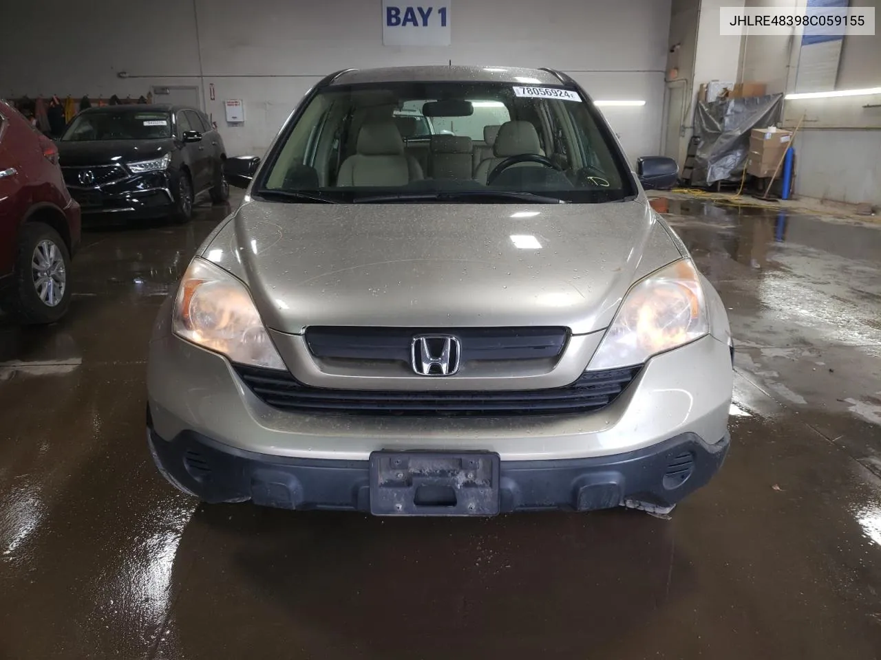 2008 Honda Cr-V Lx VIN: JHLRE48398C059155 Lot: 78056924