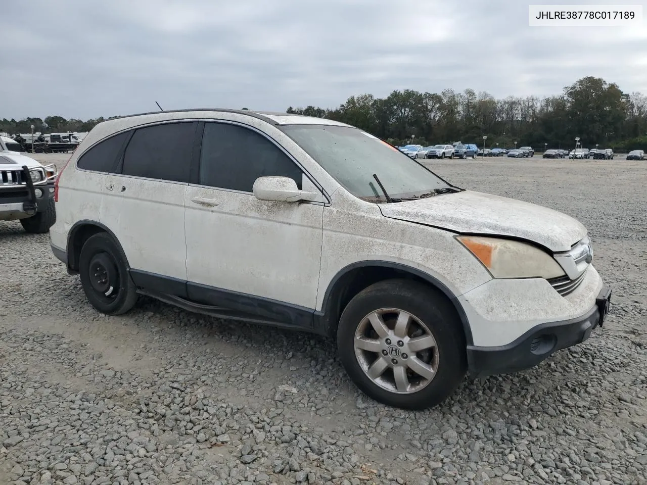 2008 Honda Cr-V Exl VIN: JHLRE38778C017189 Lot: 78131794