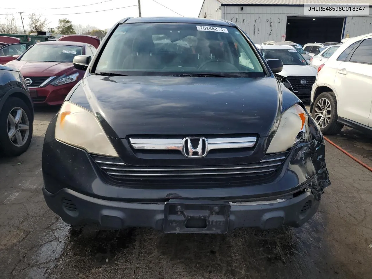 2008 Honda Cr-V Ex VIN: JHLRE48598C018347 Lot: 78244274