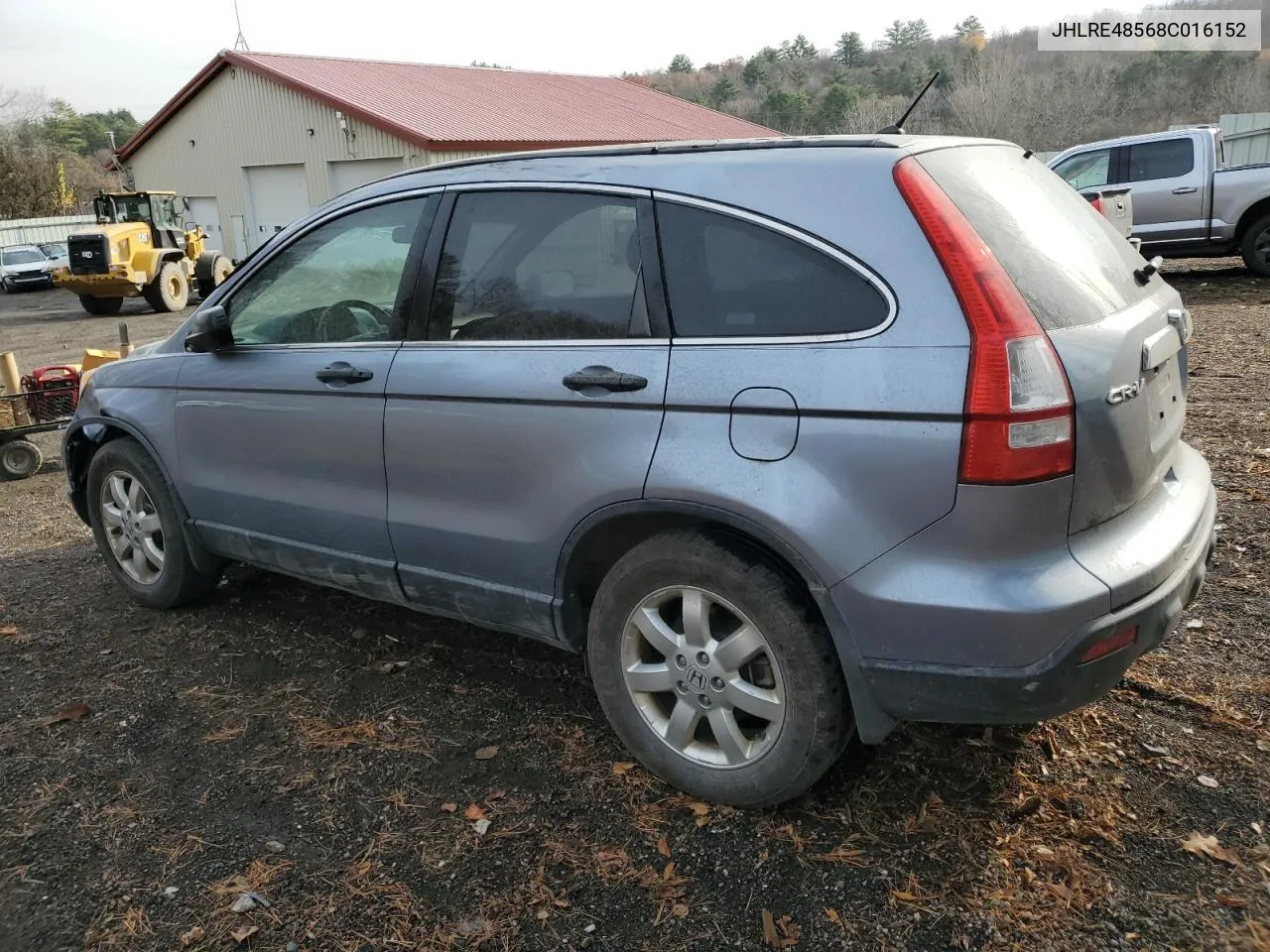 2008 Honda Cr-V Ex VIN: JHLRE48568C016152 Lot: 78387614