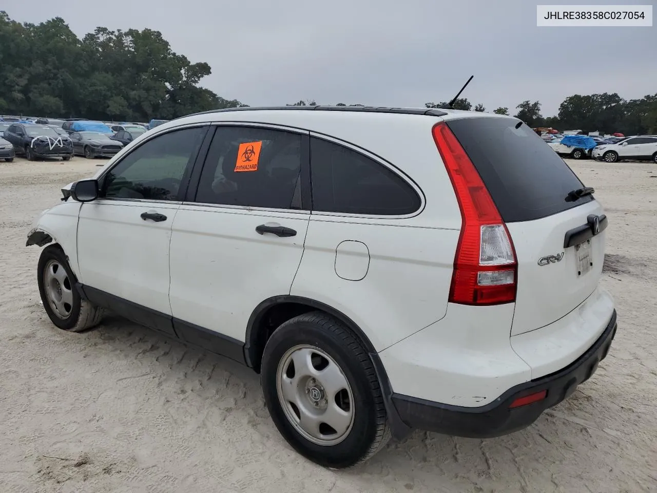 2008 Honda Cr-V Lx VIN: JHLRE38358C027054 Lot: 78446804